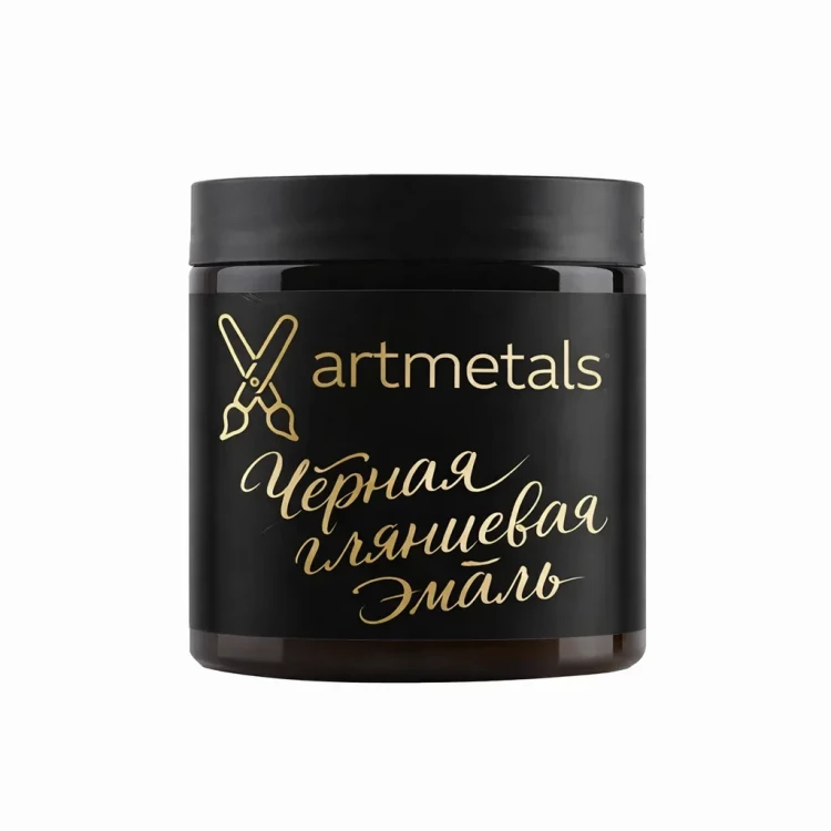 Чёрная глянцевая эмаль Artmetals (комплект с отвердителем)