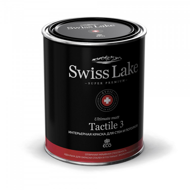 Краска для стен и потолков Tactile 3 (Swiss Lake) глубокоматовая