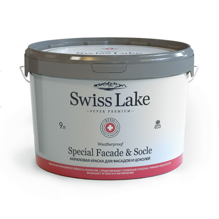 Краска для фасадов и цоколей Special Faсade & Socle (Swiss Lake) Акриловая