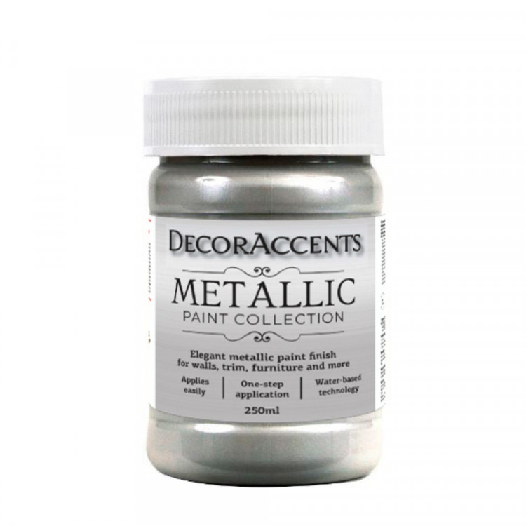 DecorAccents Metallic Paint Collection - Краска с эффектом металлика для внутренних и наружных работ Silver / Серебро