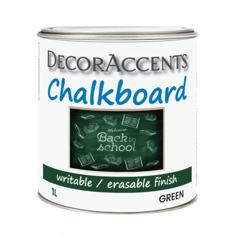 DecorAccents Chalkboard - Краска с эффектом грифельной доски Green/ Зеленый, банка 1л