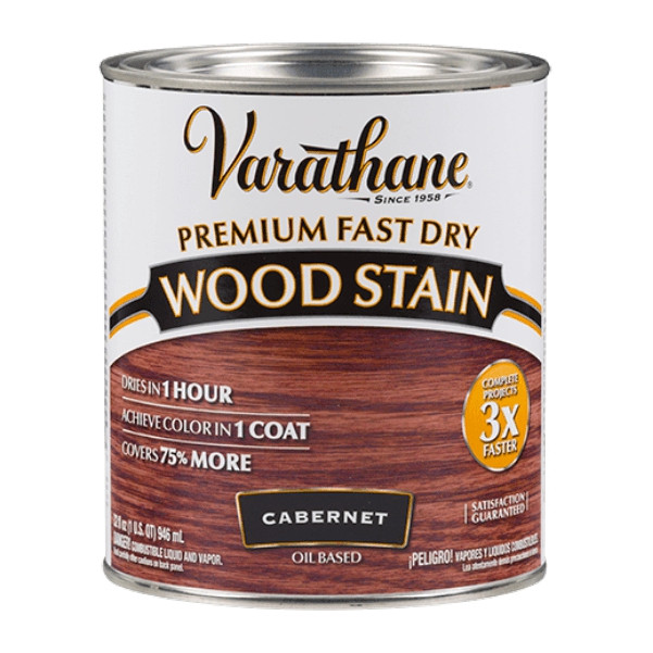 Varathane Fast Dry Wood Stain Морилка / Быстросохнущее тонирующее прозрачное масло для дерева    Каберне / Cabernet
